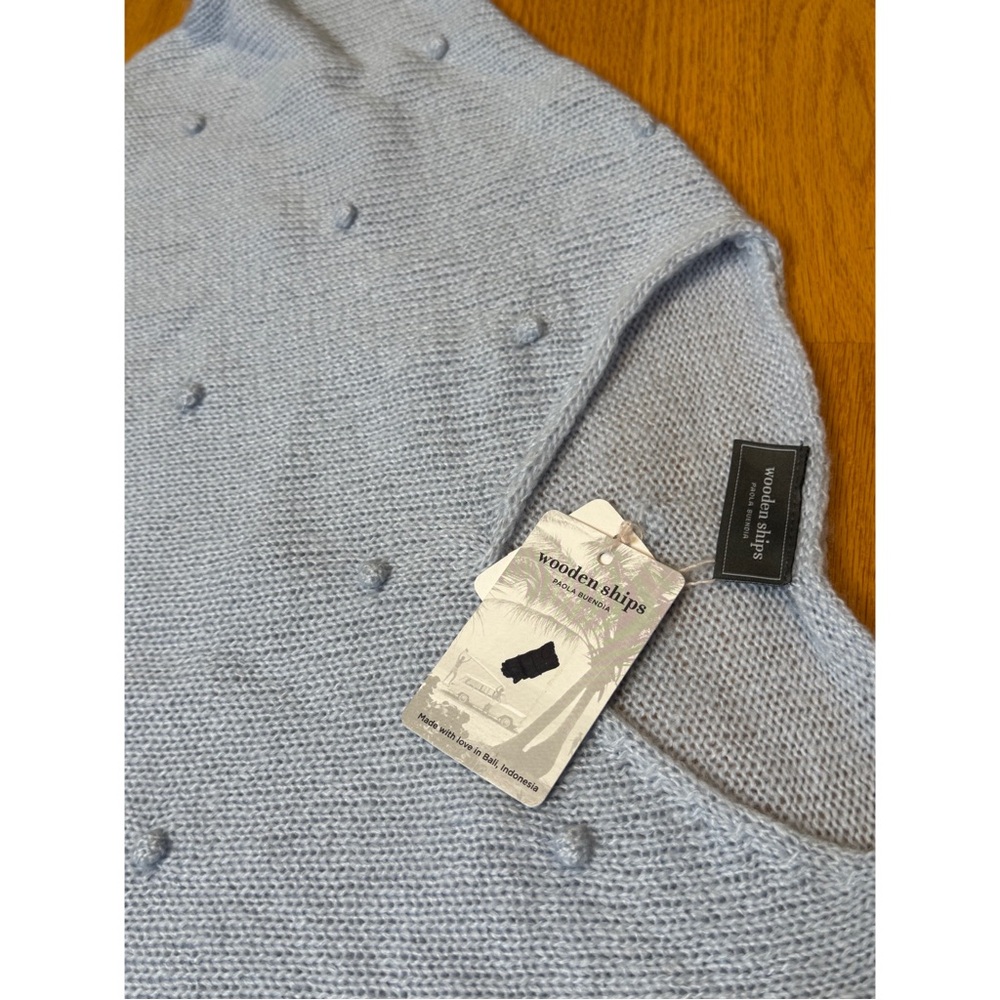Wooden Ships Mini Popcorn V Neck Lightweight Sweater NWT - Picture 5 of 7